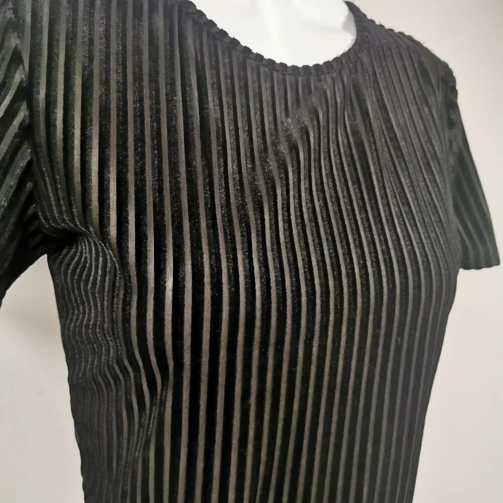 Shein Velvet Ribbed  Top - Picture 2 of 4